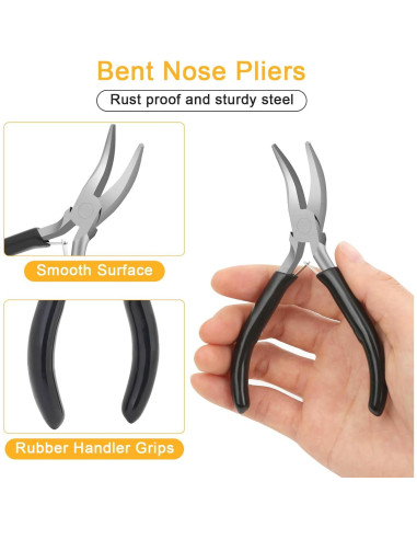 Anezus Anillas de Salto 1200 Pcs Plata y Oro + Alicates