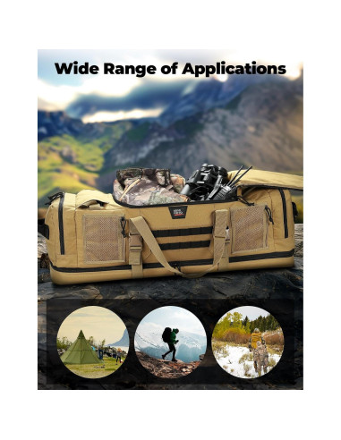 Bolsa de Caza KEMIMOTO 78L Marrón, Multiusos y Resistente