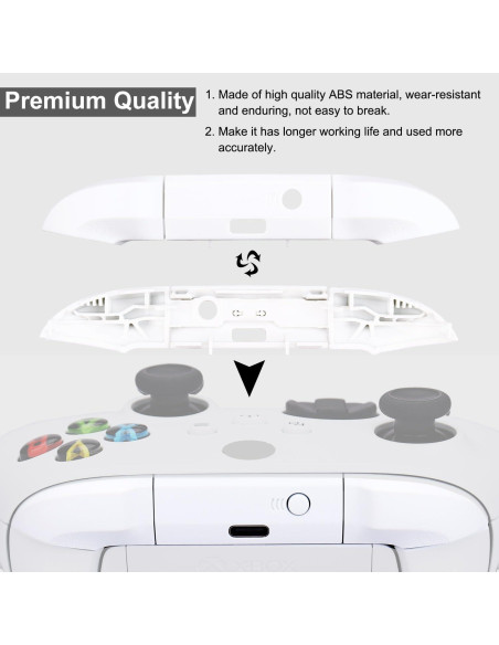 Kit Reparación Bumpers Xbox Series X/S Ikpek Blanco