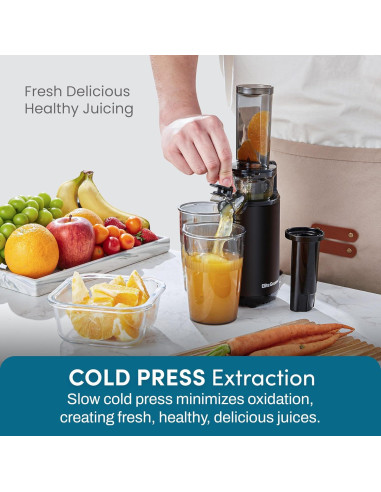 Exprimidor Masticador Elite Gourmet EJX600 0.47L Negro