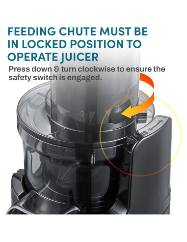 Exprimidor Masticador Elite Gourmet EJX600 0.47L Negro