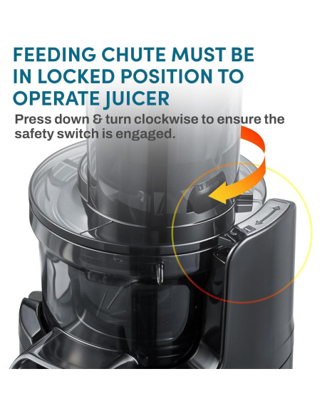 Exprimidor Masticador Elite Gourmet EJX600 0.47L Negro