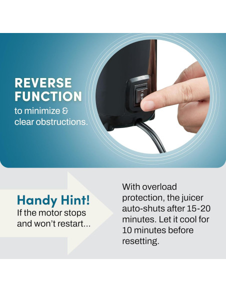 Exprimidor Masticador Elite Gourmet EJX600 0.47L Negro