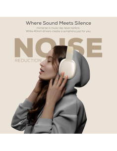 Auriculares Bluetooth Gabba Goods Vibes Beige Over Ear 2