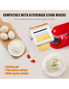 Accesorio 3 en 1 para Pasta KitchenAid CUNTENFAST - Acero Inoxidable 2