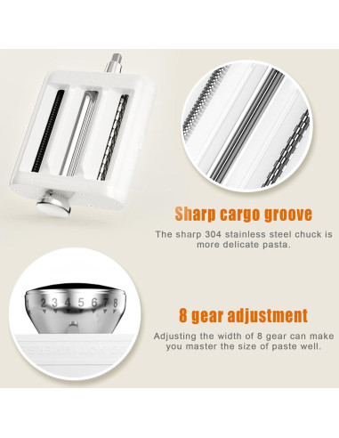 Accesorio 3 en 1 para Pasta KitchenAid CUNTENFAST - Acero Inoxidable