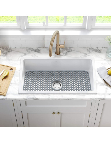 GUUKIN Alfombrilla de Silicona para Fregadero 73.66x39.05cm Gris