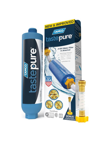 Filtro de Agua Camco Tastepure RV 40043 - Alto Flujo y Compacto