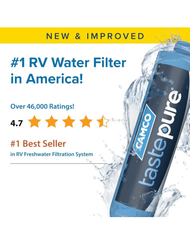 Filtro de Agua Camco Tastepure RV 40043 - Alto Flujo y Compacto