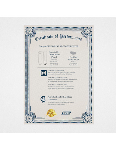 Filtro de Agua Camco Tastepure RV 40043 - Alto Flujo y Compacto
