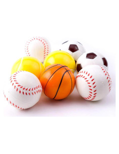 Paquete de 24 Pelotas Antiestrés Multicolor 6,35 cm