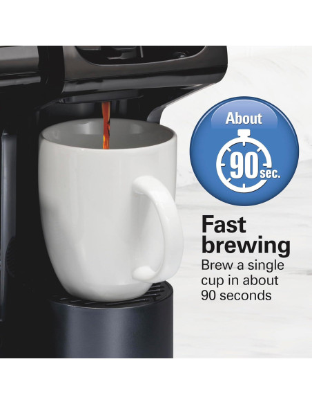 Cafetera Hamilton Beach FlexBrew Trio 2 Vías 12 Tazas Negra