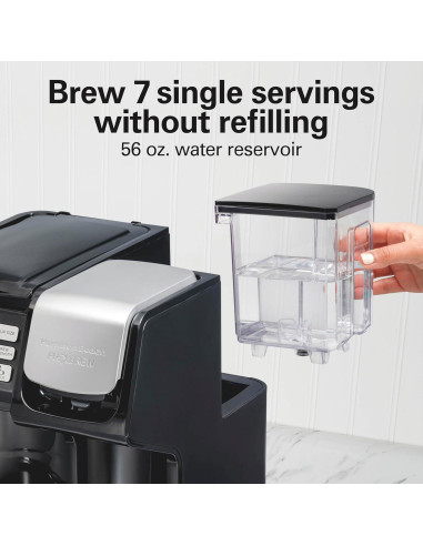 Cafetera Hamilton Beach FlexBrew Trio 2 Vías 12 Tazas Negra