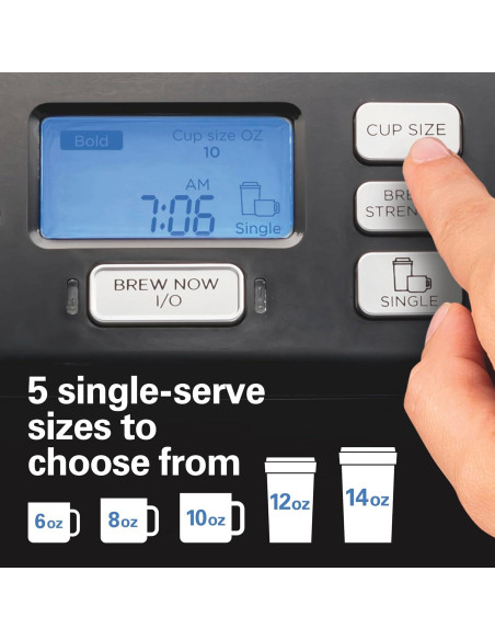 Cafetera Hamilton Beach FlexBrew Trio 2 Vías 12 Tazas Negra