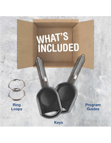 Llave Transpondedor KeylessOption para Ford 2000-2017 - 2 Pzas