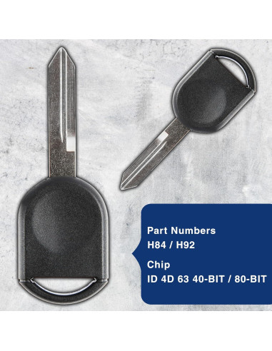 Llave Transpondedor KeylessOption para Ford 2000-2017 - 2 Pzas