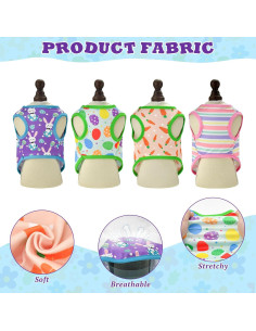 Camisetas de Perro Vehomy 4-Pack Pascua Conejo y Huevos L 2