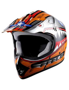 Casco Motocross Kids Power Gear HBOY Shark Naranja S 2