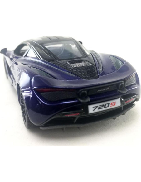 Modelo McLaren 720S Kinsmart 1:36 Metal Púrpura 12.7 cm