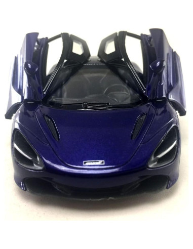 Modelo McLaren 720S Kinsmart 1:36 Metal Púrpura 12.7 cm