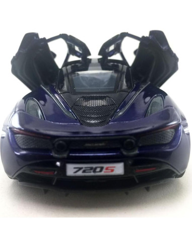 Modelo McLaren 720S Kinsmart 1:36 Metal Púrpura 12.7 cm