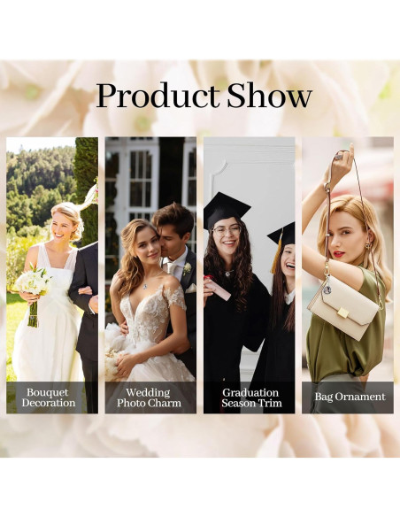 Encantos de Locket de Memoria WANDIC - 4 Piezas Plata Encantos de Locket de Memoria WANDIC - 4 Piezas Plata