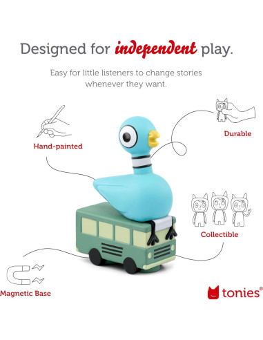 Tonies Pájaro Mo Willems Audio Juguete con 7 Historias y 5 Canciones