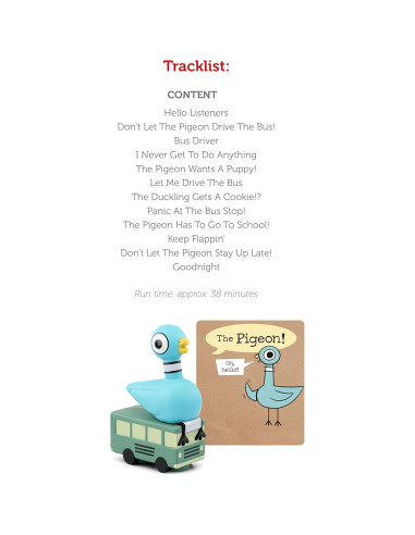 Tonies Pájaro Mo Willems Audio Juguete con 7 Historias y 5 Canciones