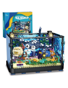 Conjunto de Bloques de Construcción RiceBlock 875 Piezas Acuario