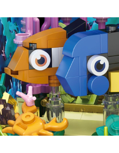 Conjunto de Bloques de Construcción RiceBlock 875 Piezas Acuario