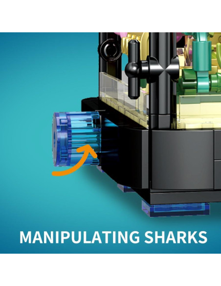 Conjunto de Bloques de Construcción RiceBlock 875 Piezas Acuario