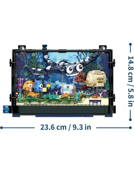 Conjunto de Bloques de Construcción RiceBlock 875 Piezas Acuario