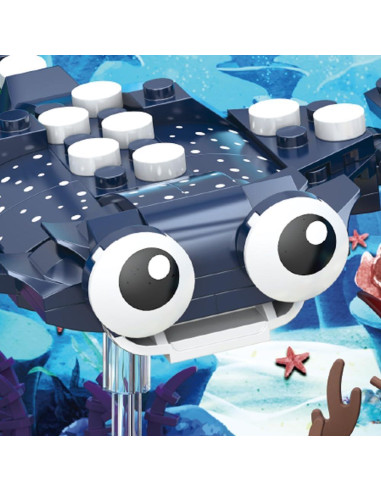 Conjunto de Bloques de Construcción RiceBlock 875 Piezas Acuario