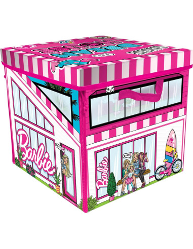 Barbie ZipBin Casa de Ensueño 40 Muñecas y Alfombrilla