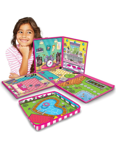 Barbie ZipBin Casa de Ensueño 40 Muñecas y Alfombrilla