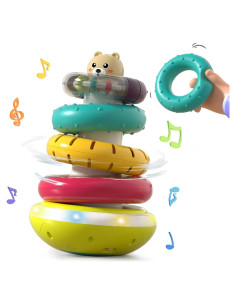 Anillos Apilables Musicales PANITU para Bebés 6-18 Meses