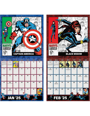 2025 Marvel Comics Wall Calendar