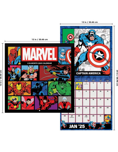 2025 Marvel Comics Wall Calendar