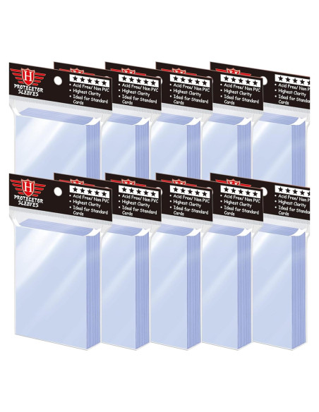 1000 Fundas Transparentes para Tarjetas Coleccionables Homthy