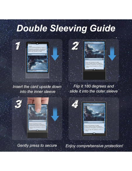 Paquete de 1000 fundas para cartas Mlikero 66x91mm 5 colores