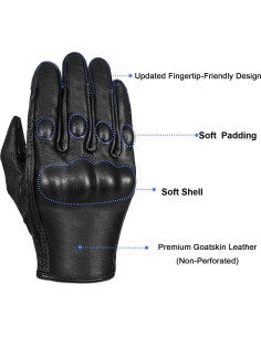 Guantes de Motocicleta Superbike G01 Piel de Cabra Talla XL 2