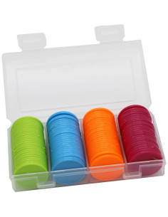 Juego de 100 Fichas de Plástico para Póker 25mm Colores 2