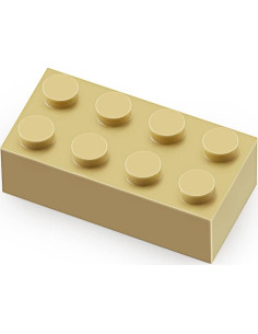 Ladrillos 2x4 Feleph Beige 320 Piezas Juego Creativo 2