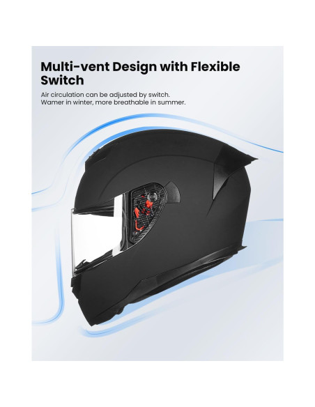 Casco ILM Full Face Motocicleta Modelo 317 Negro Mate S Casco ILM Full Face Motocicleta Modelo 317 Negro Mate S