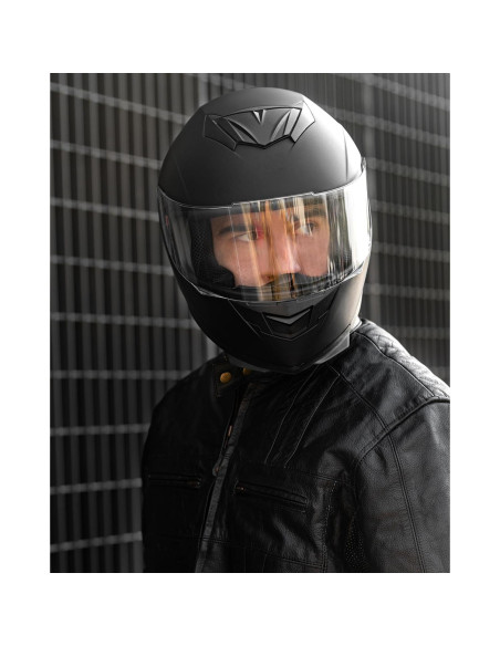 Casco ILM Full Face Motocicleta Modelo 317 Negro Mate S Casco ILM Full Face Motocicleta Modelo 317 Negro Mate S
