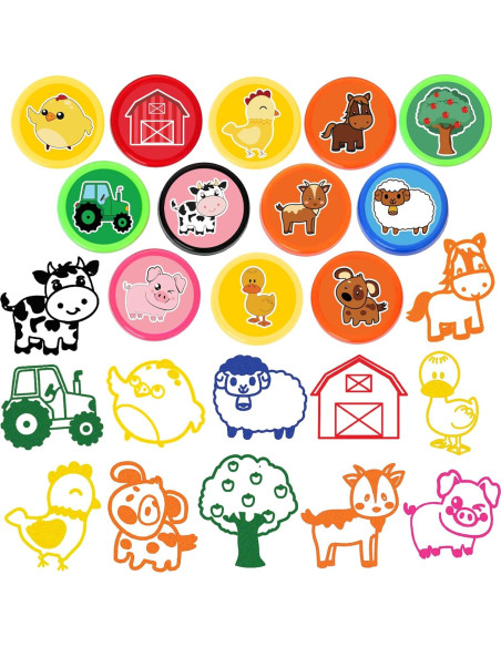 Set de Sellos y Tatuajes de Animales de Granja - Genérico