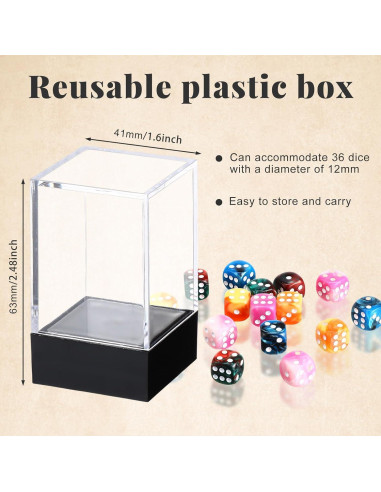 Set de 144 Dados D6 de 12mm Foilswirl en 4 Colores