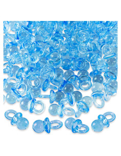 Mini Chupetes Acrílicos Super Z Outlet 144 Piezas Azul