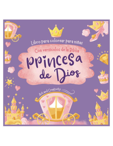 Libro para colorear para niñas Princesa de Dios: Con citas inspiradoras y motivadoras de la Biblia (Spanish Edition)