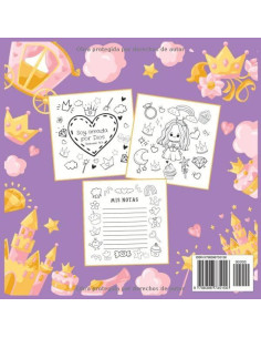 Libro para colorear para niñas Princesa de Dios: Con citas inspiradoras y motivadoras de la Biblia (Spanish Edition) 2